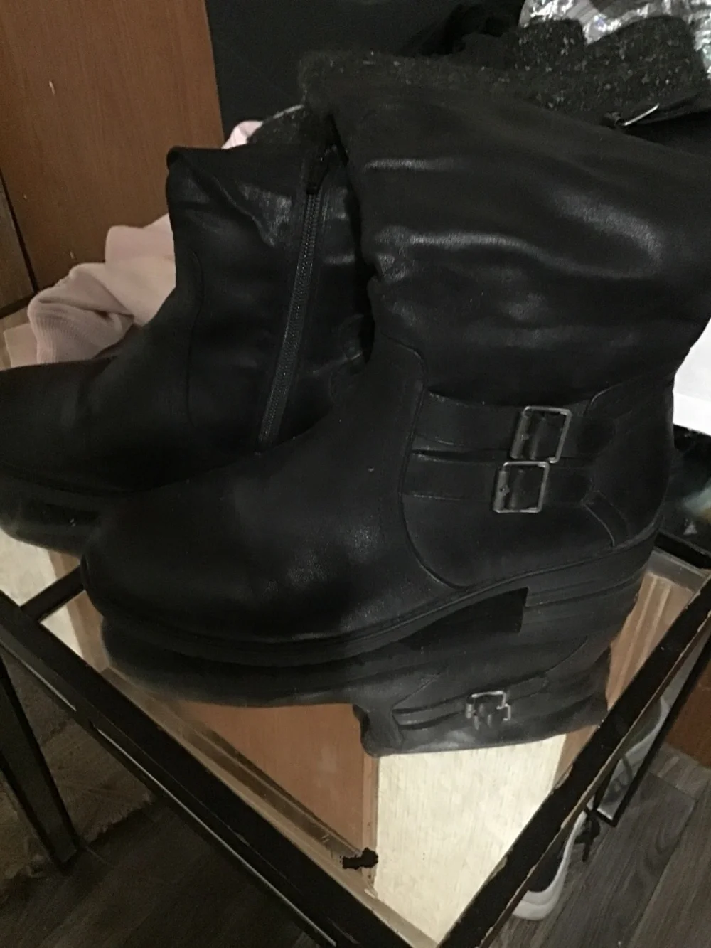 black boots